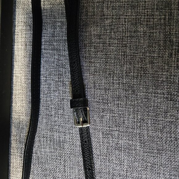 Fashion Small Side Bag Crossbody Bag Black Vegan Leather Silver Hardware - NWT - Picture 9 of 16